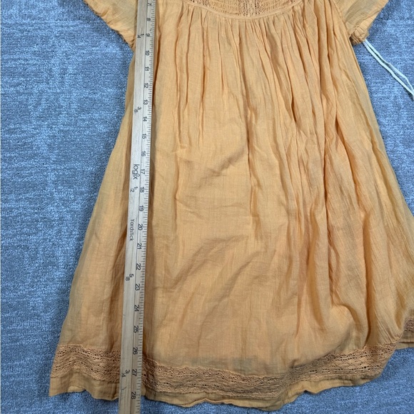 Free People La Mer Romper Dress Women's XS Mini Puff Sleeves Boho Festival - Picture 3 of 7